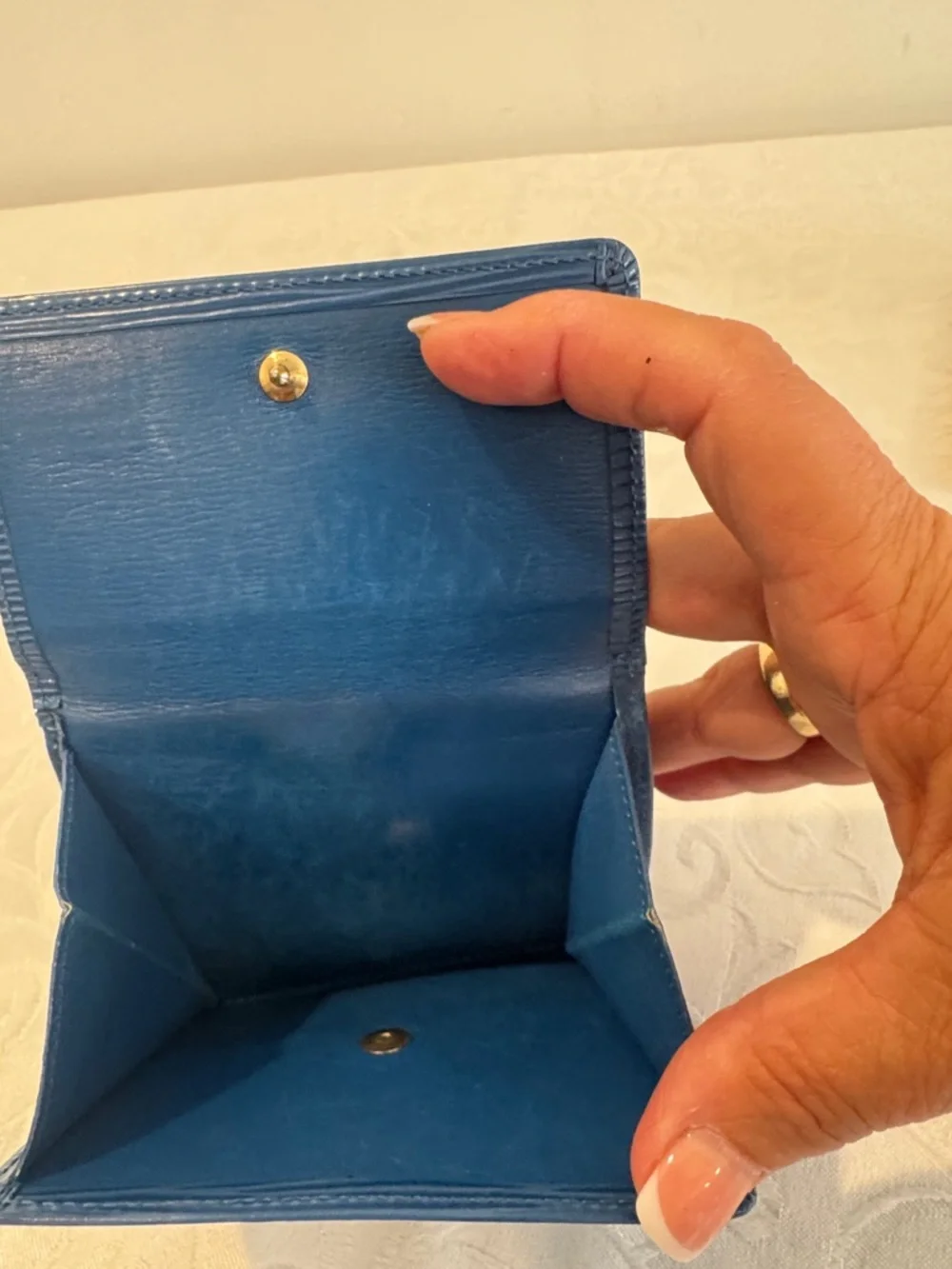 Louis Vuitton Epi Leather Small Wallet in Blue